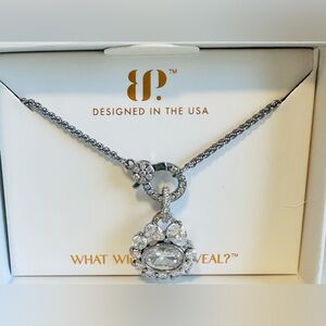 Bomb Party April 2026 “Harlow” Necklace – Hematite Plating | CZ Sparkle